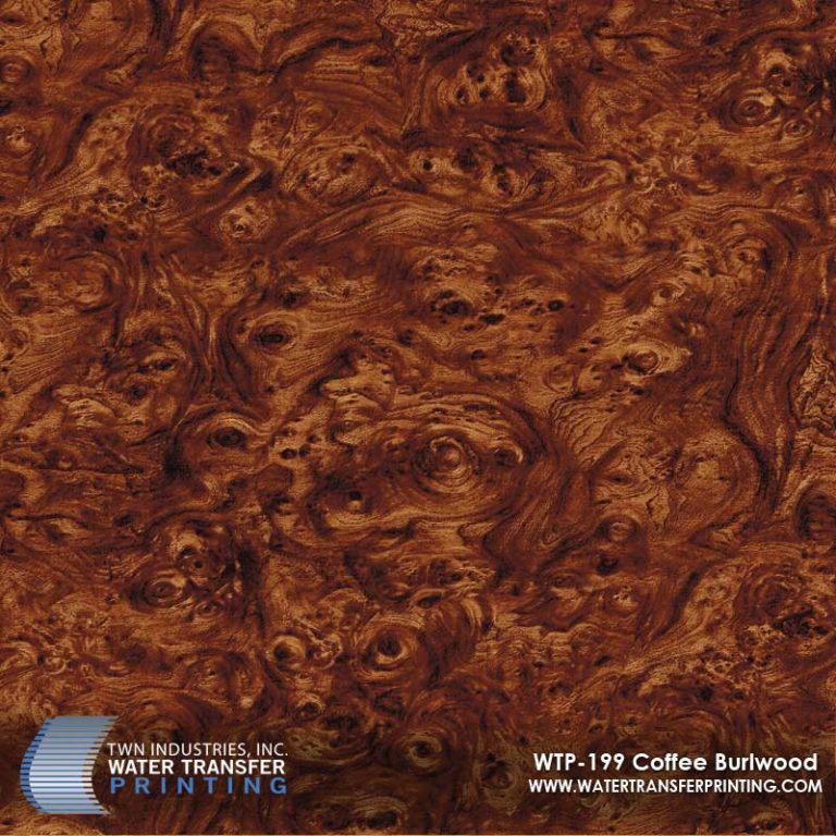 Coffee Burlwood Hydrographic Film WTP199 TWN Industries