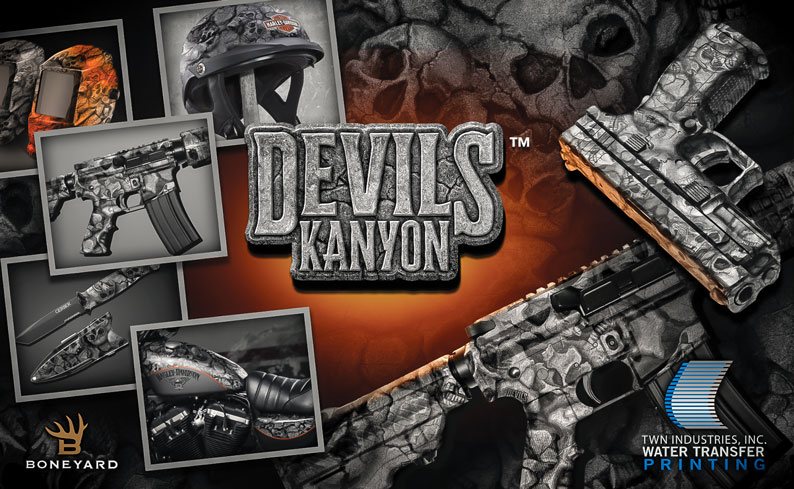 Película hidrográfica Devil's Kanyon Skull