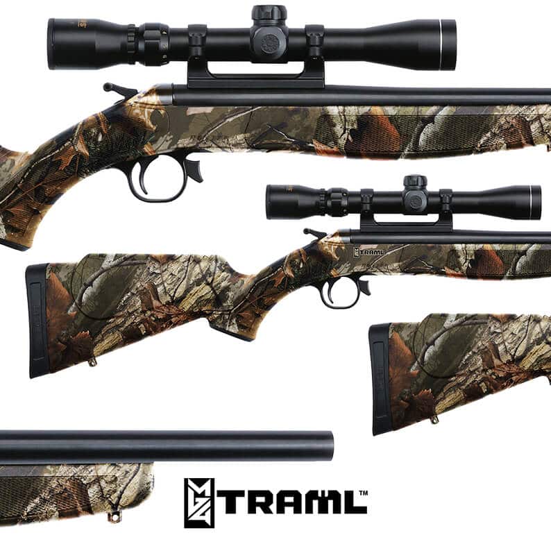 Rifle Dipped in Traml Camouflage Hydrographic Film