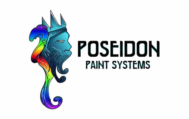 Pintura hidrográfica azul eléctrico metalizado de Poseidon Paint Systems