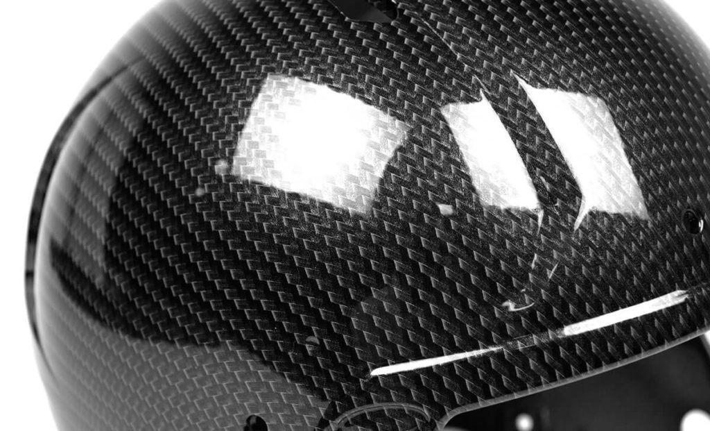 Chrome Carbon Fiber Hydro Dip Film Football Helmet