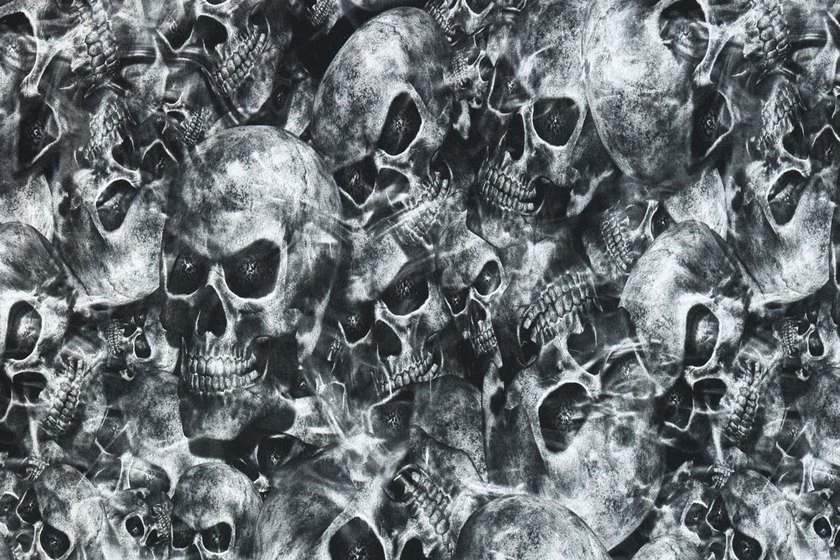 Silver Skulls Hydrographic Film