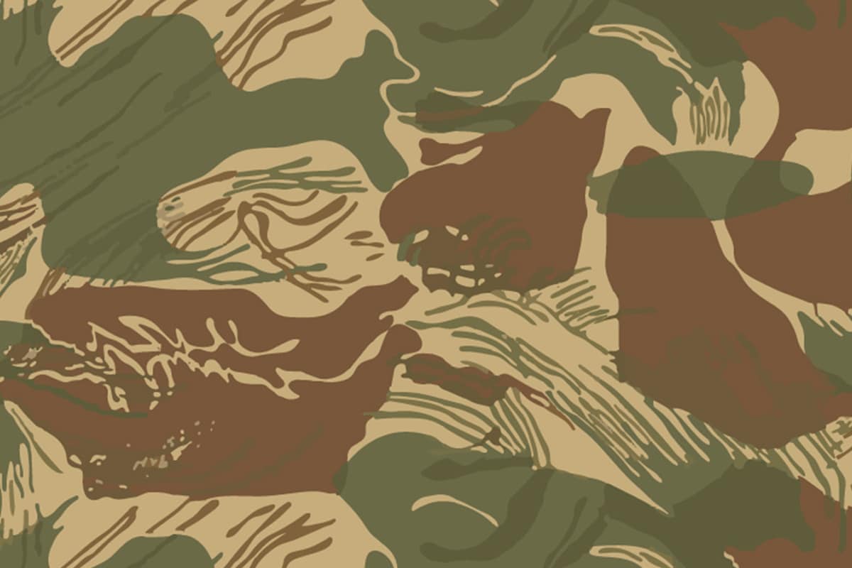 Rhodesian Brushstroke Camouflage Película de hidro inmersión