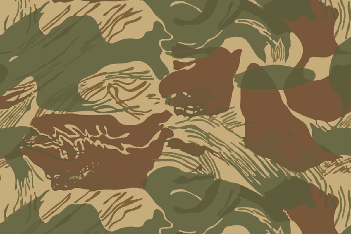 Película hidrográfica de camuflaje Rhodesian Brushstroke