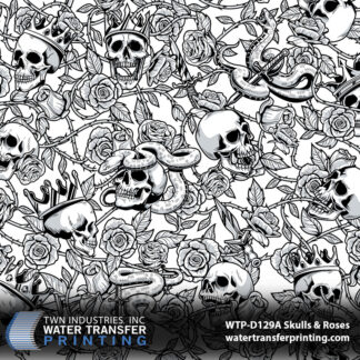WTP-D129A Skulls and Roses Hydro Dip Film